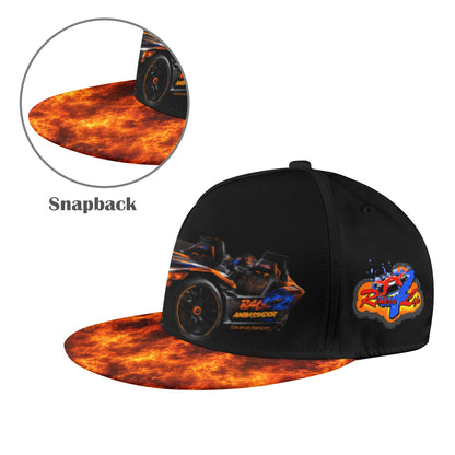 R4L Slingshot Snapback Hat Orange Flame