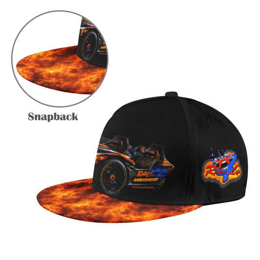 R4L Slingshot Snapback Hat Orange Flame