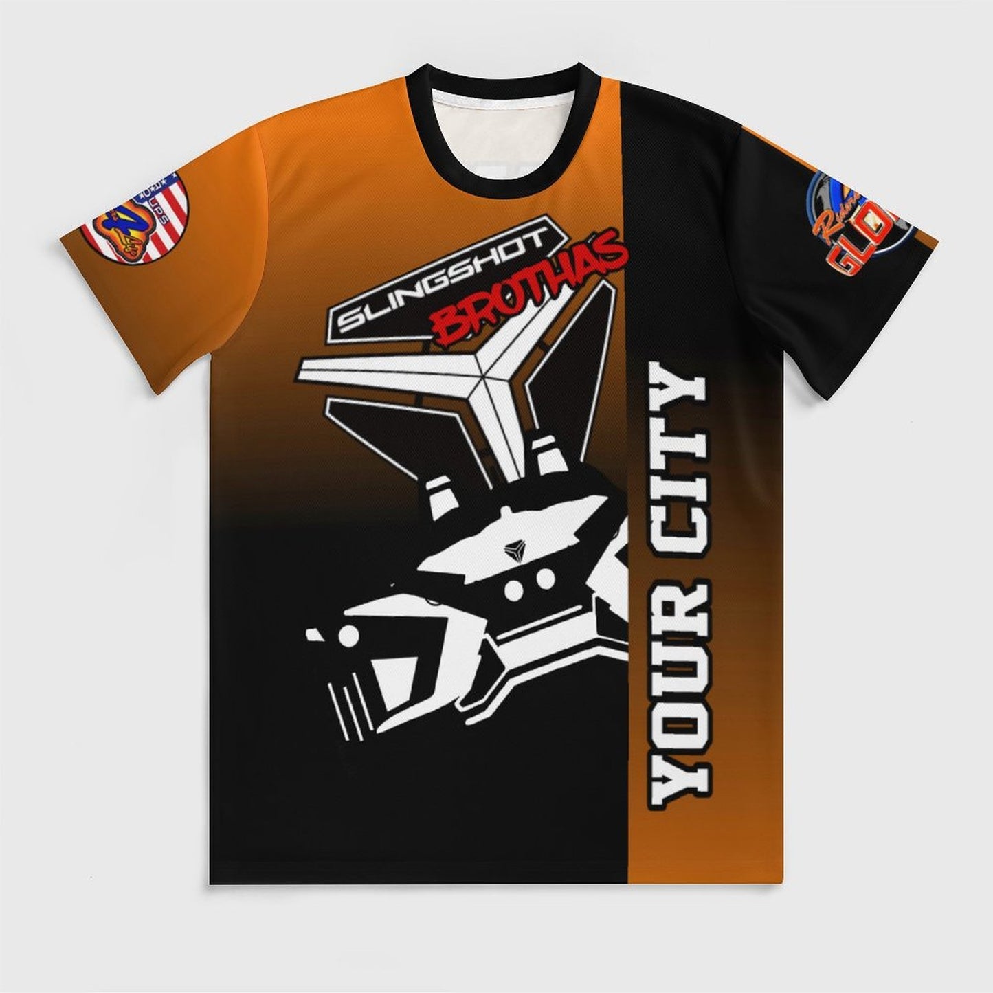 R4L Slingshot Brothas Ice Silk Tee Org Gradient