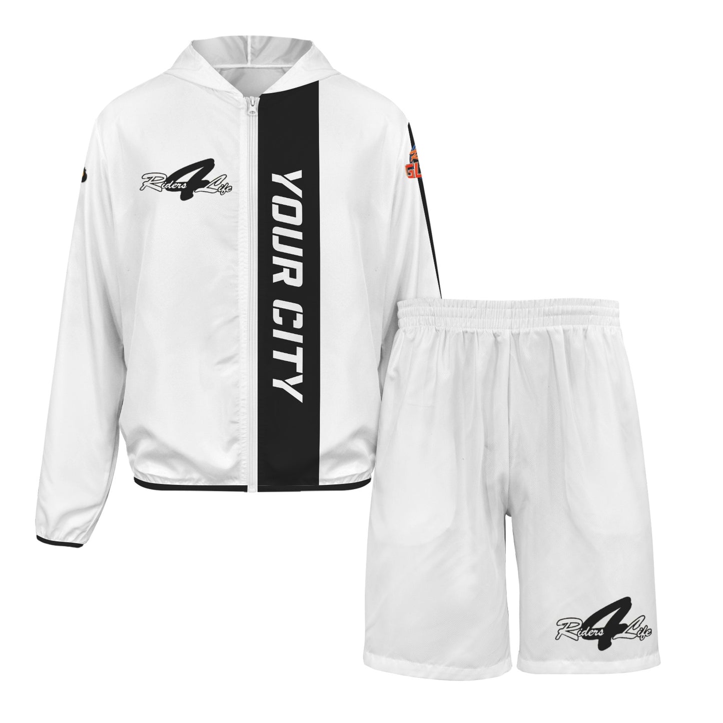 R4L 2 Piece Customizable Sun Blocking Microweight Hoodie & Shorts Set