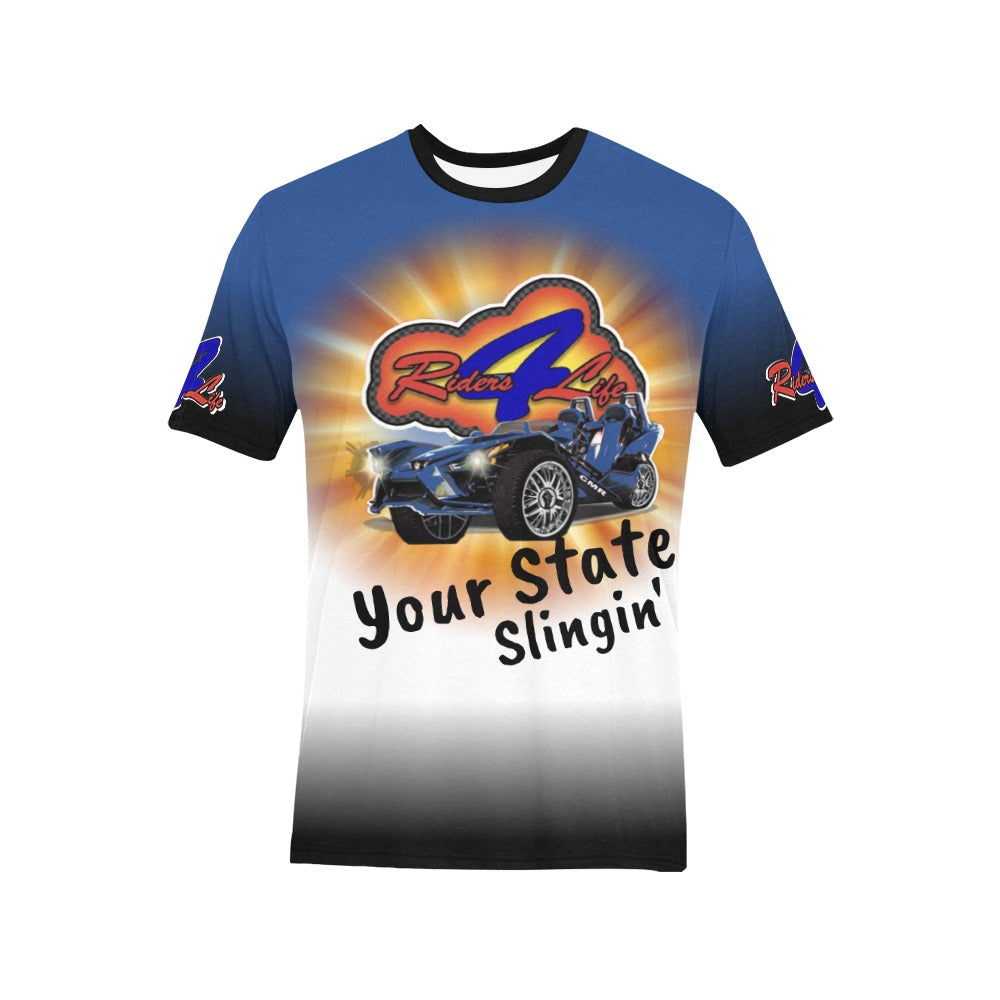 R4L Customizable USA Groups Casual Tee - Add your City, State and Name - 8 Colors
