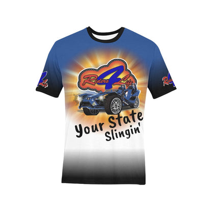 R4L Customizable USA Groups Casual Tee - Add your City, State and Name - 8 Colors