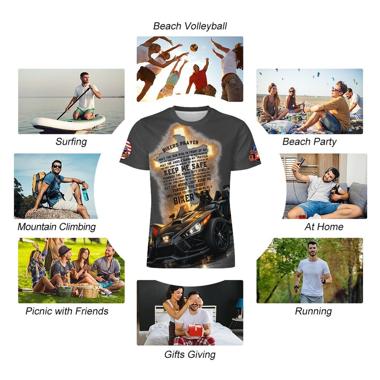 R4L The Rider's Prayer Ice Silk Tee - Gry