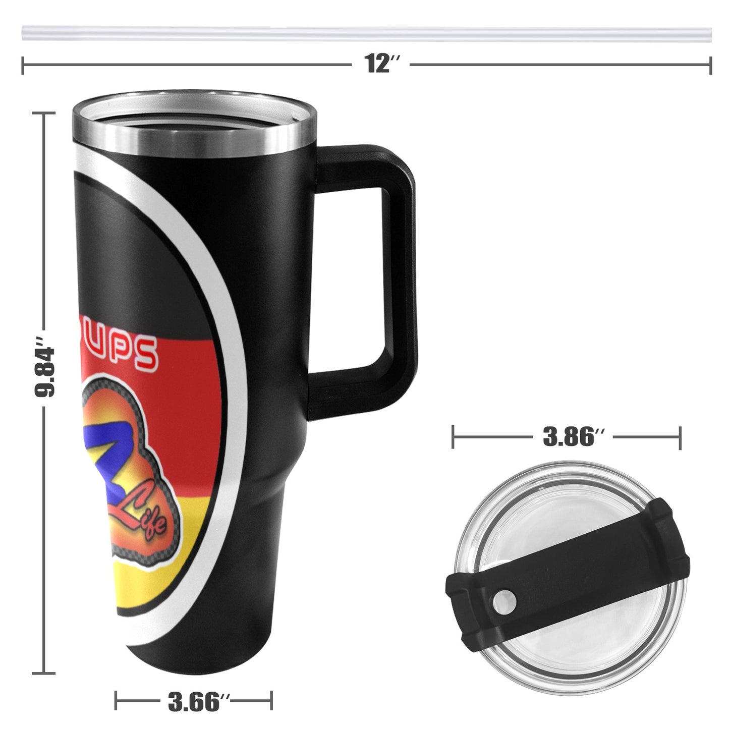 R4L 40oz Germany Stainless Steel Stanley Mug 40oz Tumbler with Black Handle