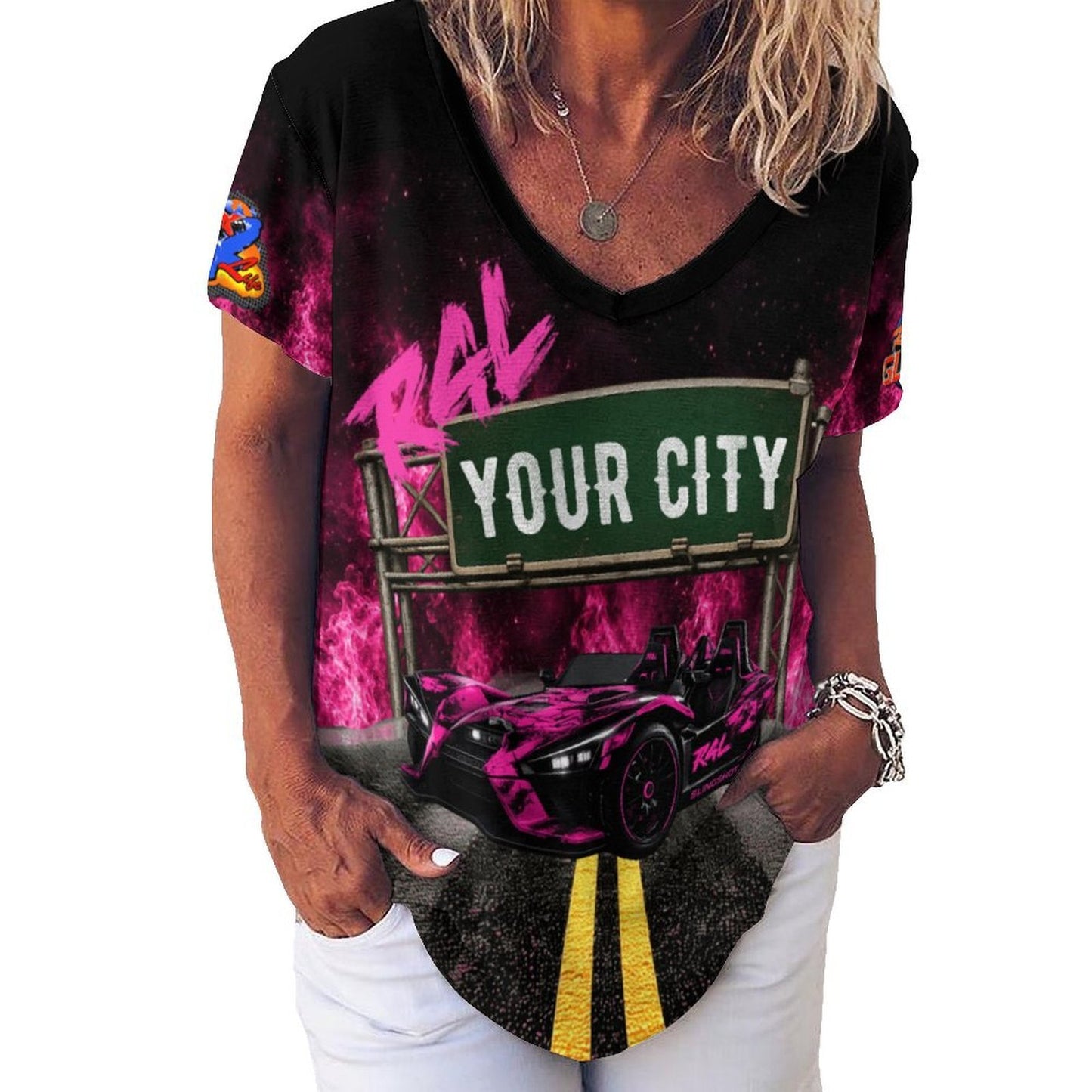 R4L Slingshot Ice Silk Women's Tee Pink Flame