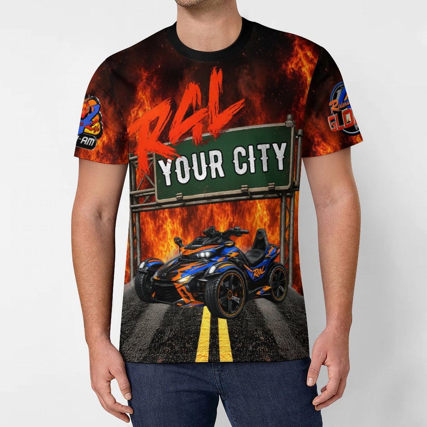 R4L Can Am Ice Silk Tee Orange Flame