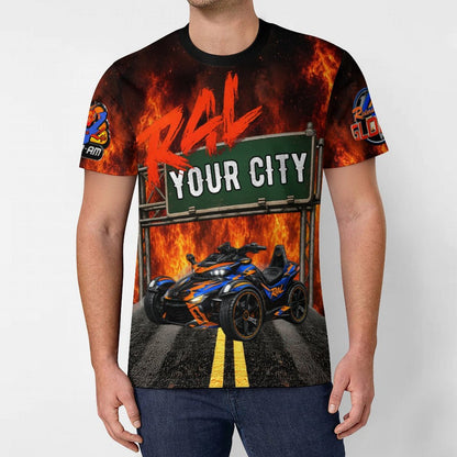 R4L Can Am Ice Silk Tee Orange Flame