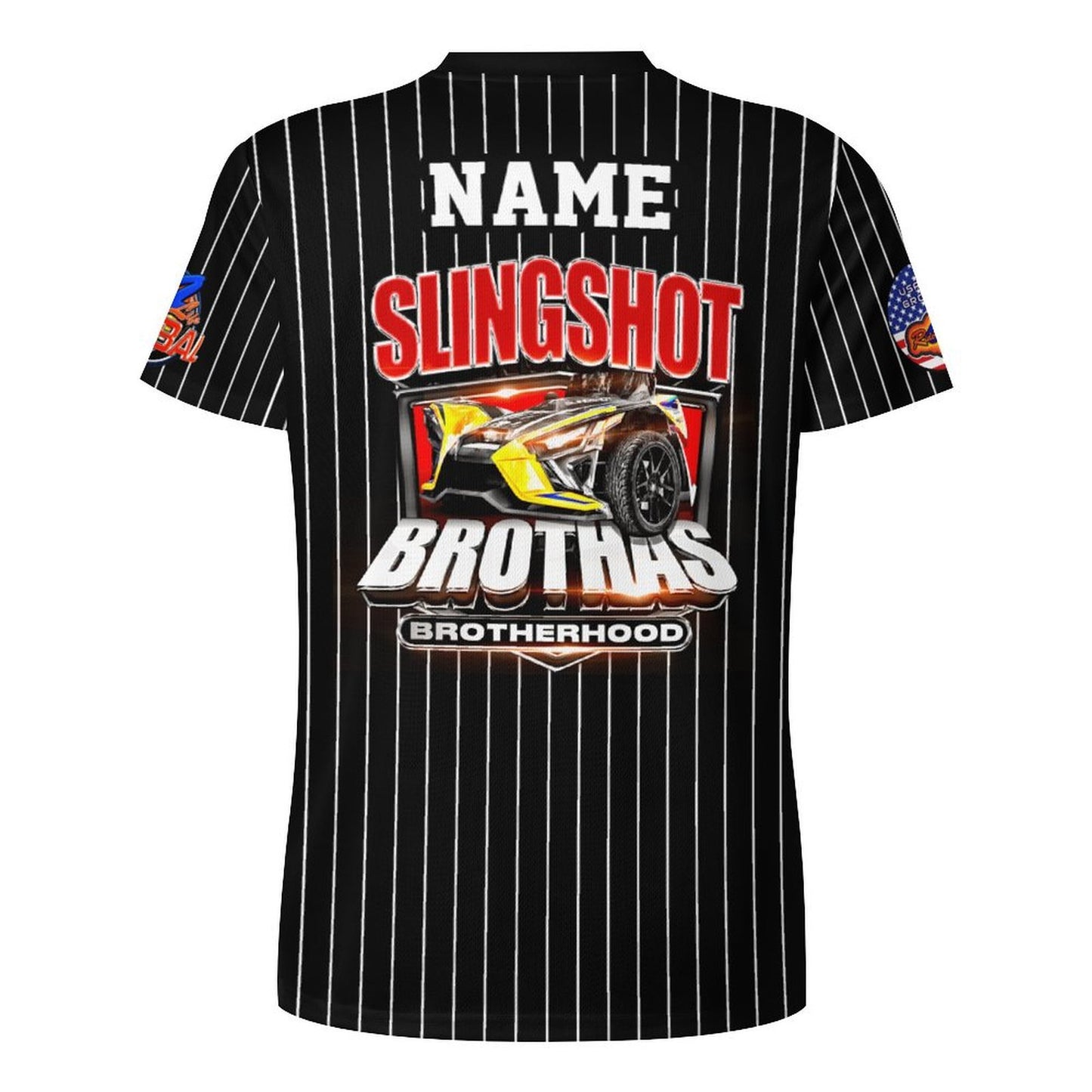 R4L Slingshot Brothas Striped Ice Silk Tee - Blk