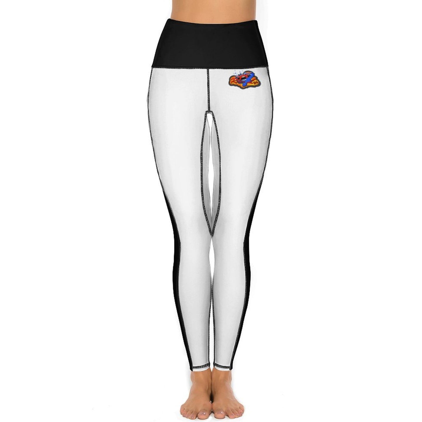 R4L Wht/Blk Pocketed Leggings