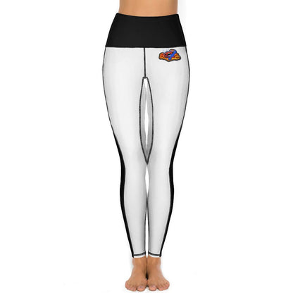 R4L Wht/Blk Pocketed Leggings
