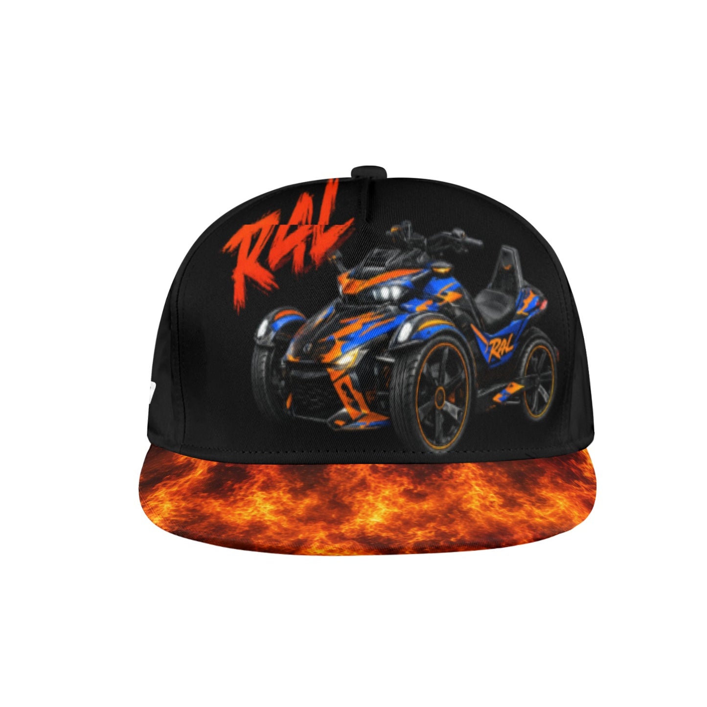 R4L Can Am Snapback Hat Orange Flame