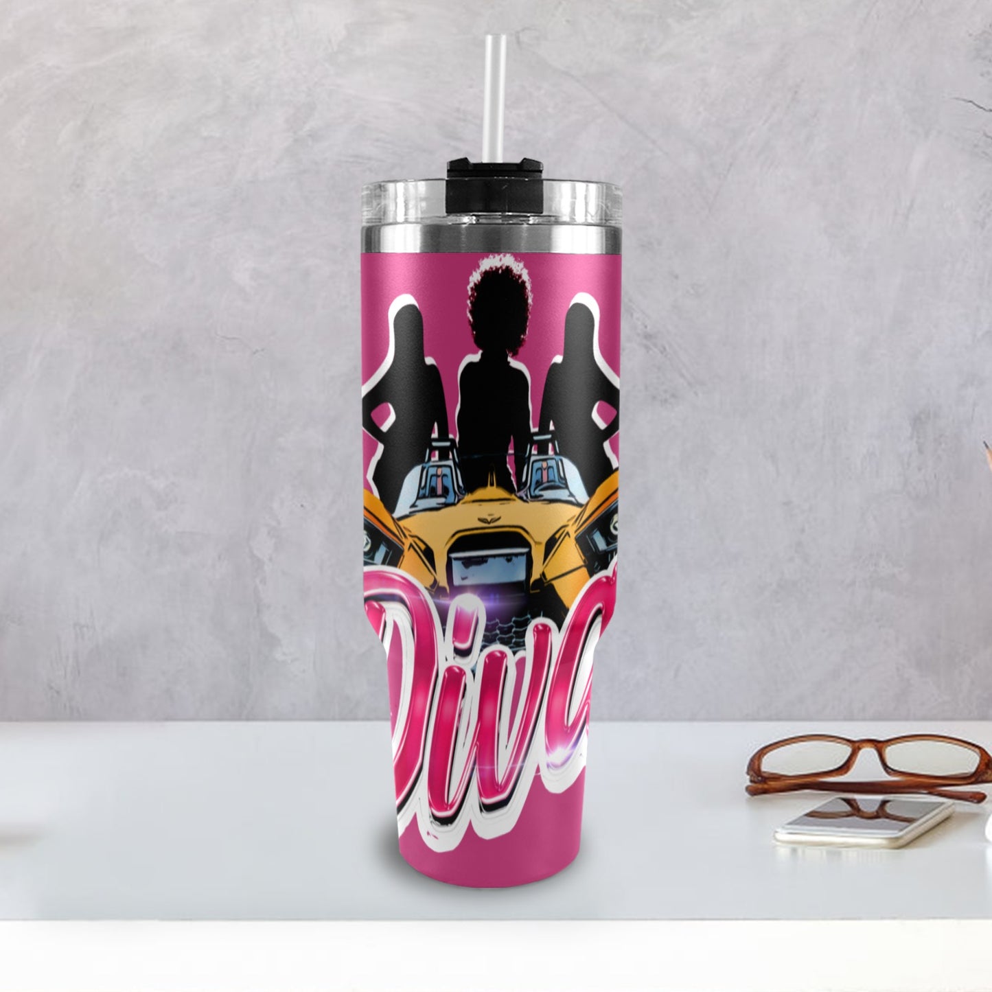 R4L Slingshot Divas 40oz Stainless Steel Stanley Mug 40oz Tumbler with Black Handle