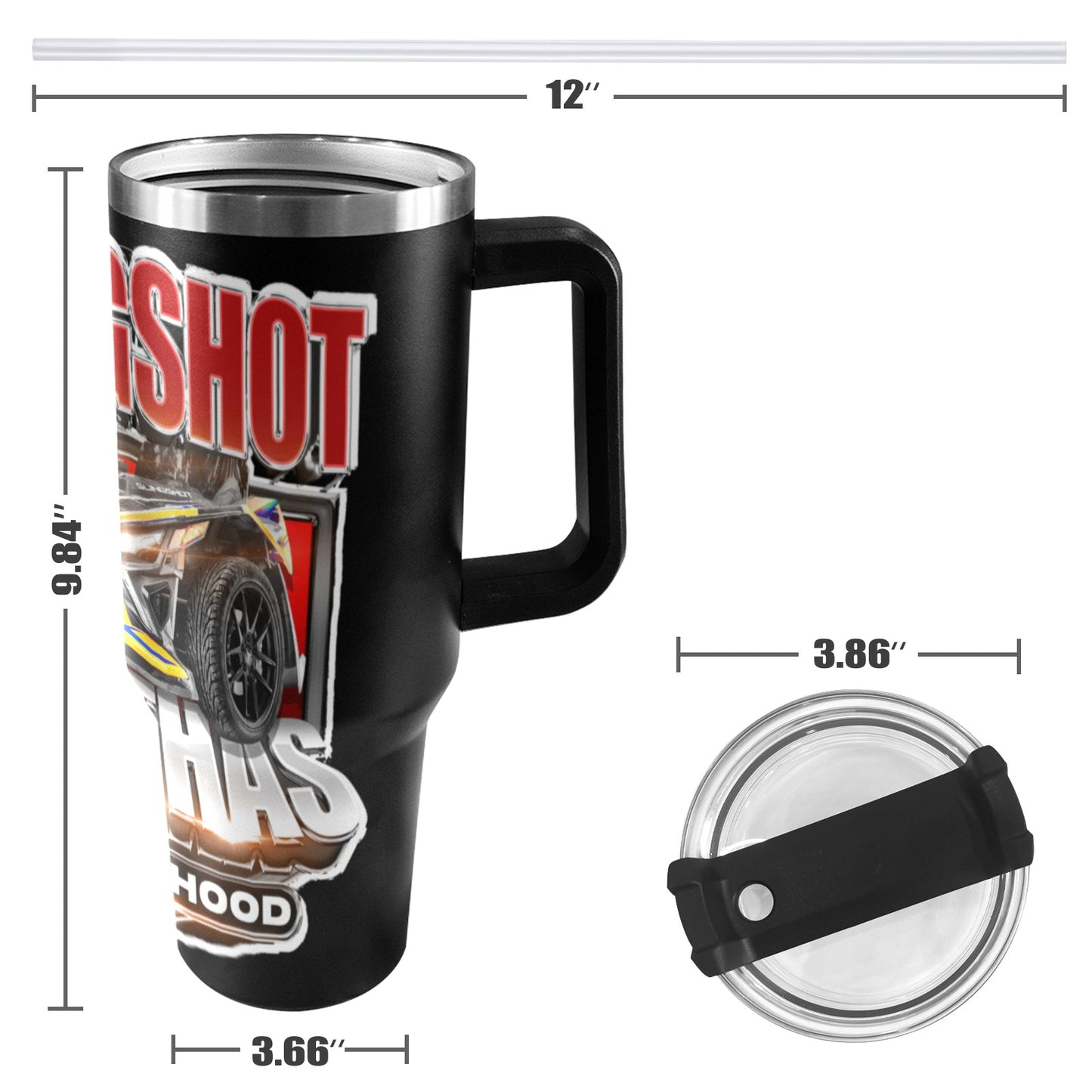 R4L Slingshot Brothas 40oz Stainless Steel Stanley Mug 40oz Tumbler with Black Handle