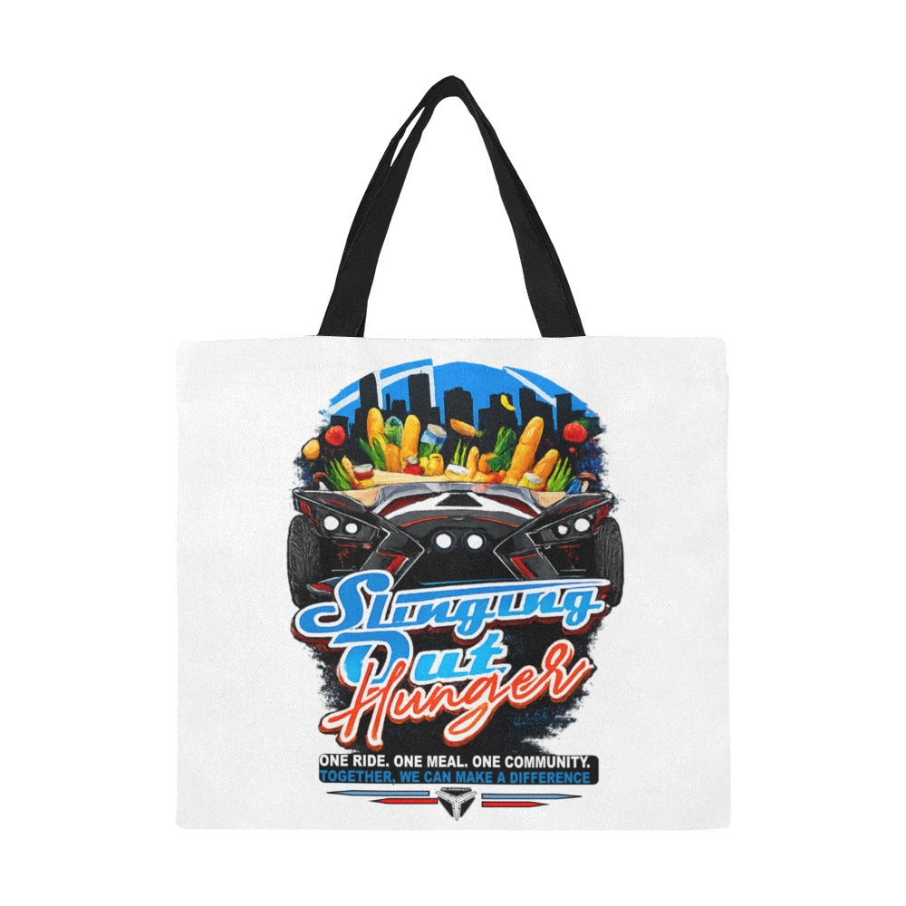 R4L Slinging out Hunger Canvas Tote Bag - Wht