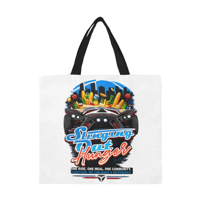 R4L Slinging out Hunger Canvas Tote Bag - Wht