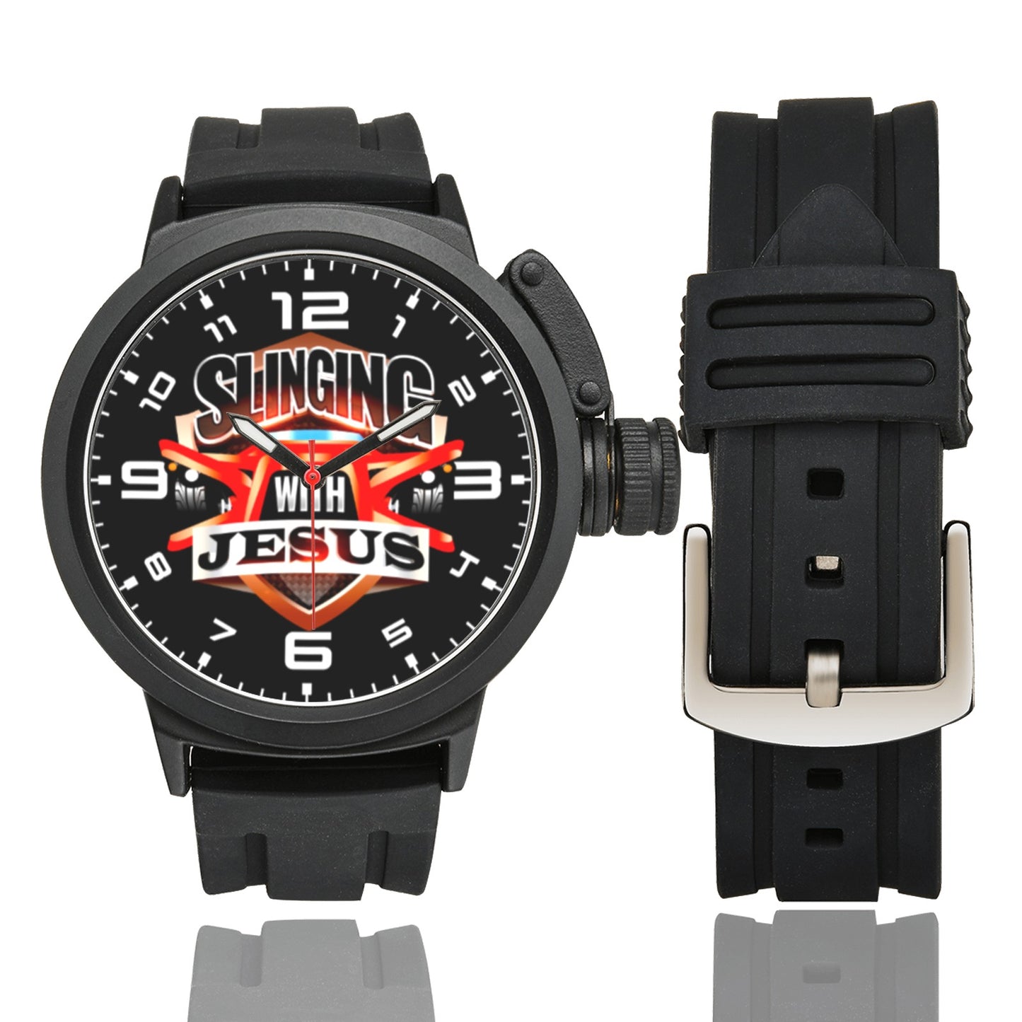 R4L Slinging with Jesus Men's Sports Watch