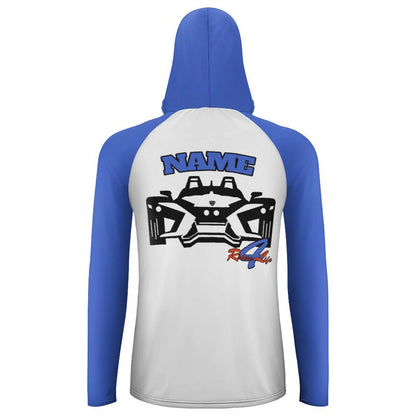 R4L Men's Long Sleeve Sun Protection  Hoodie - Blue