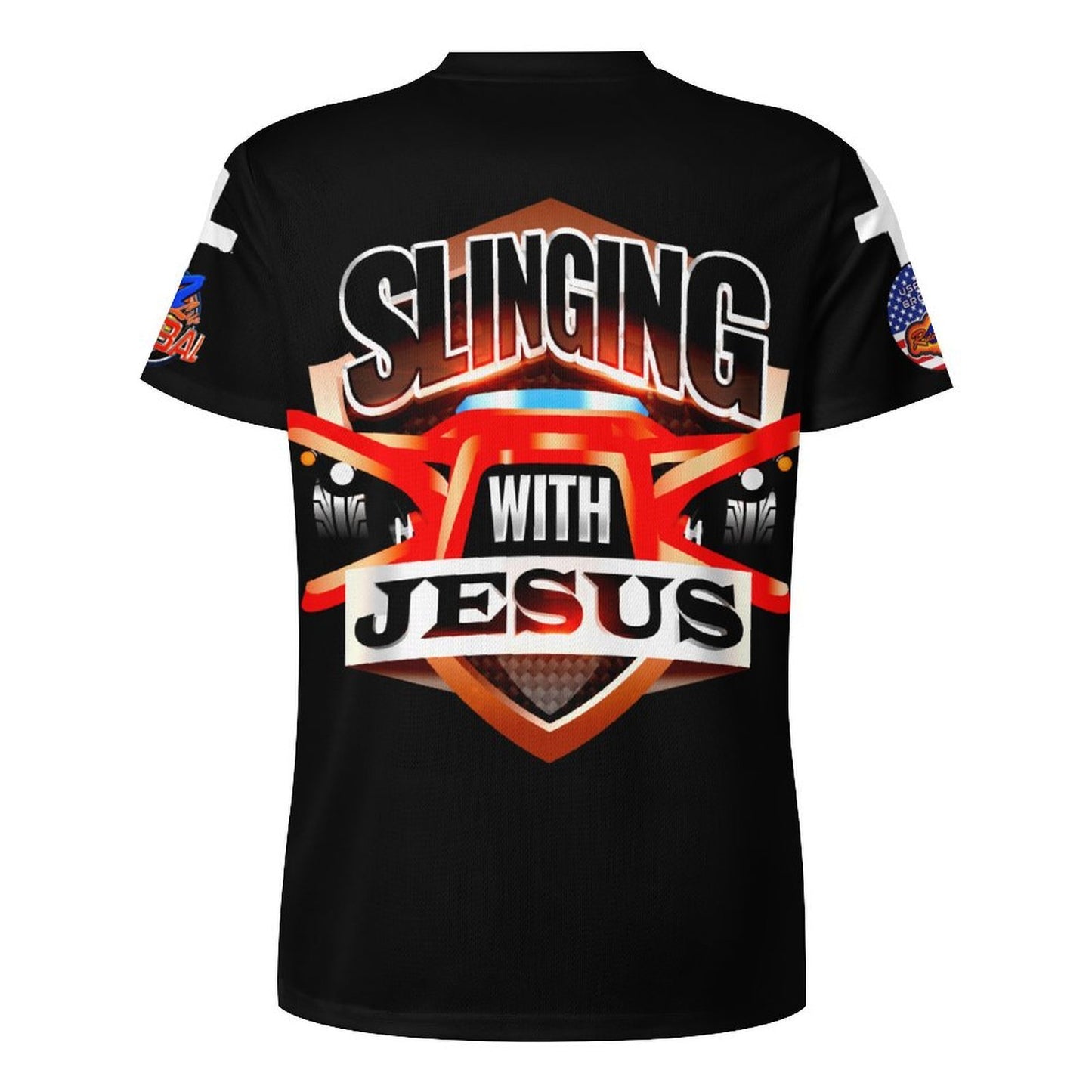 R4L Slinging with Jesus Praying Hands Ice Silk Tee Blk