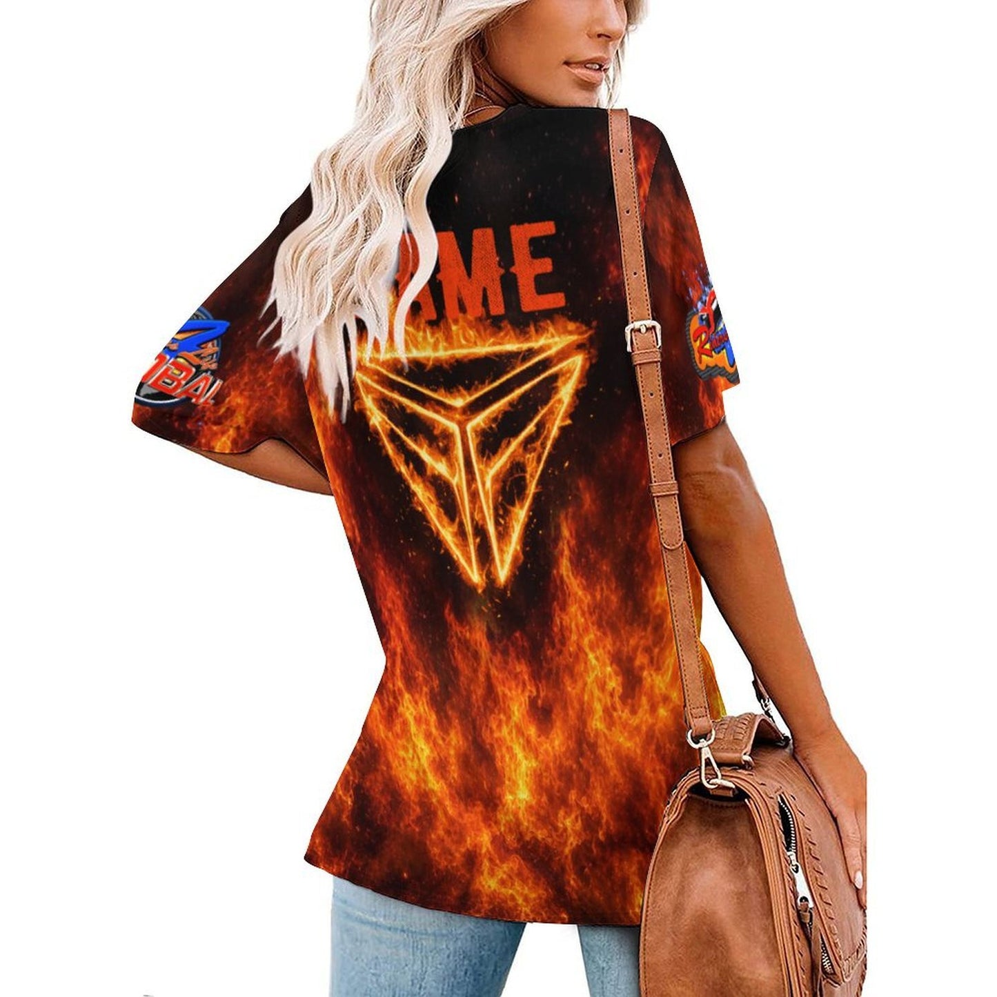 R4L Slingshot Ice Silk Women's Tee Orange Flame