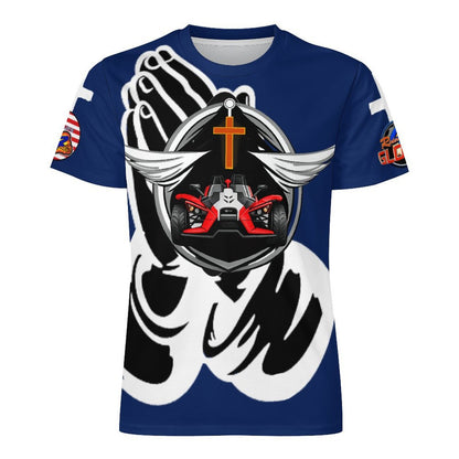 R4L Slinging with Jesus Praying Hands Ice Silk Tee Blu