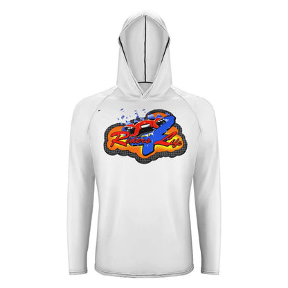 R4L Men's Long Sleeve Sun Protection  Hoodie - White
