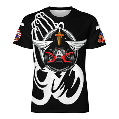 R4L Slinging with Jesus Praying Hands Ice Silk Tee Blk