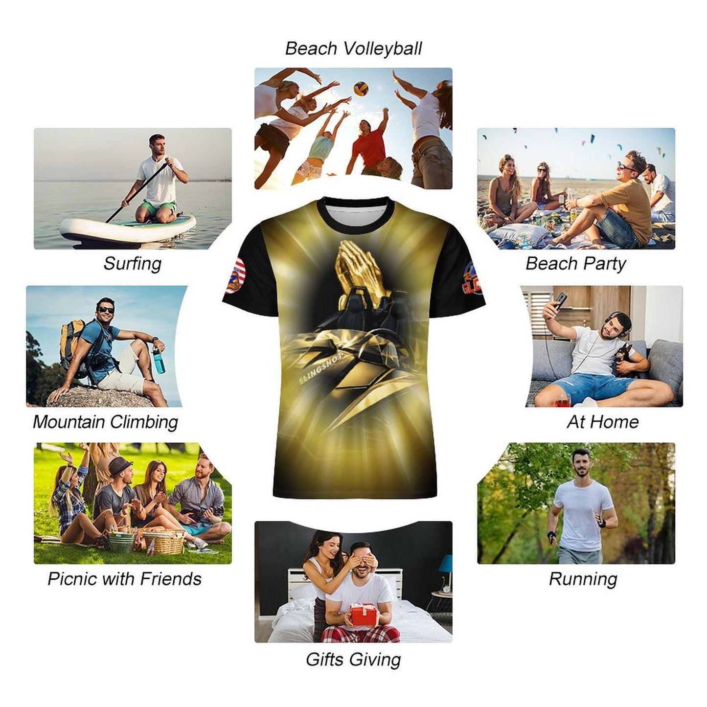 R4L Ride with Faith Ice Silk Tee - Blk
