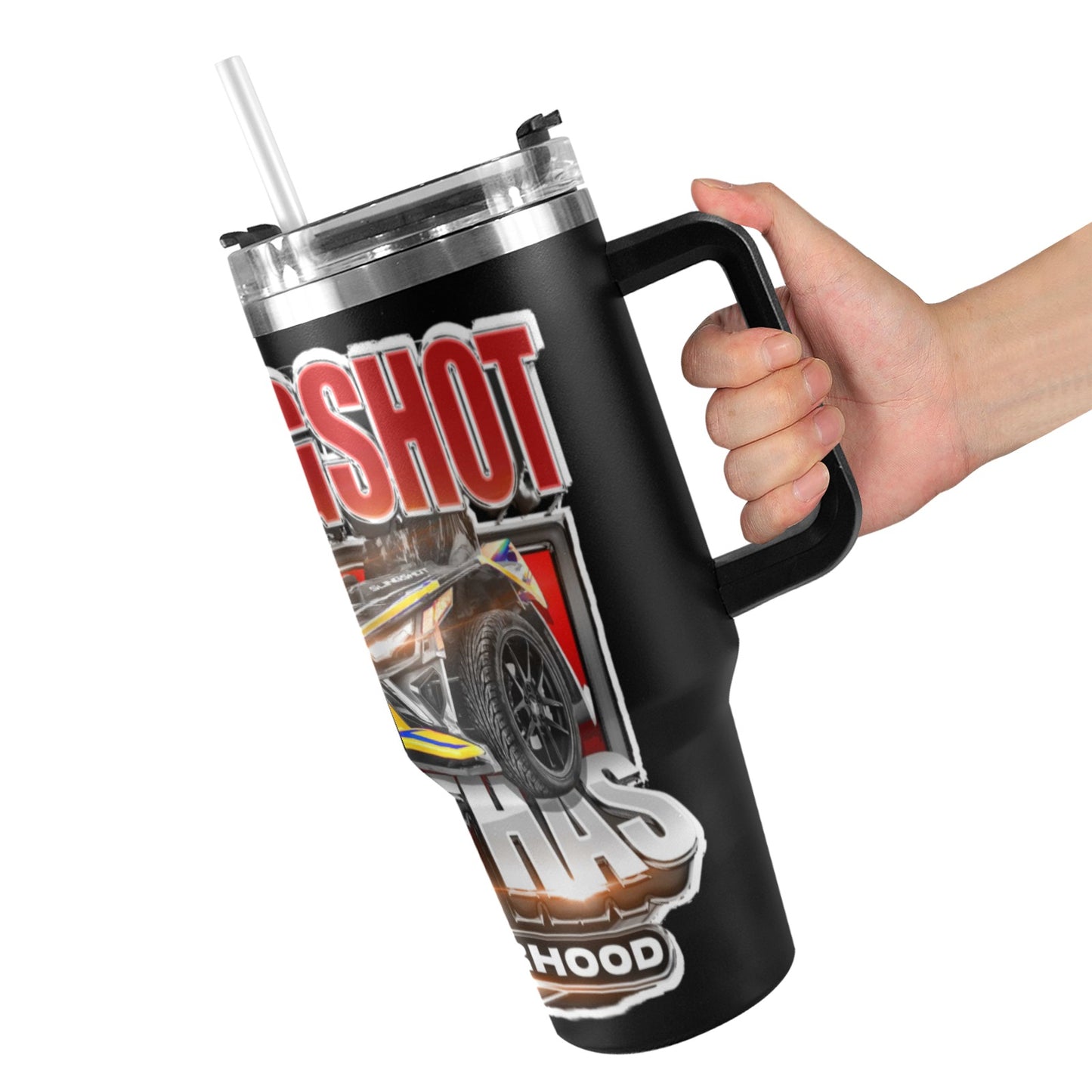 R4L Slingshot Brothas 40oz Stainless Steel Stanley Mug 40oz Tumbler with Black Handle