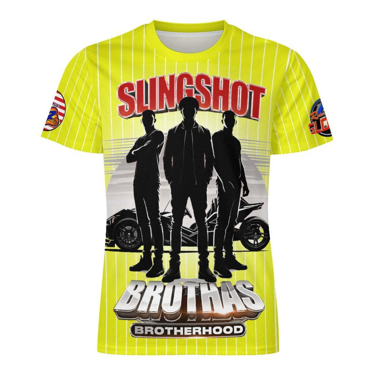 R4L Slingshot Brothas Striped Ice Silk Tee - Ylw