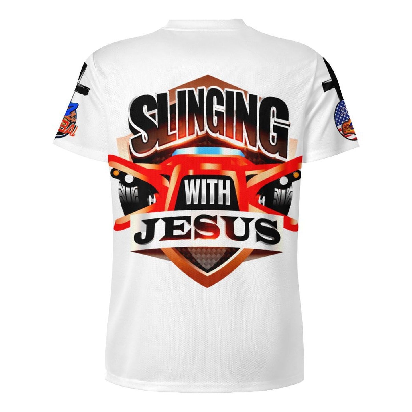 R4L Slinging with Jesus Praying Hands Ice Silk Tee Wht