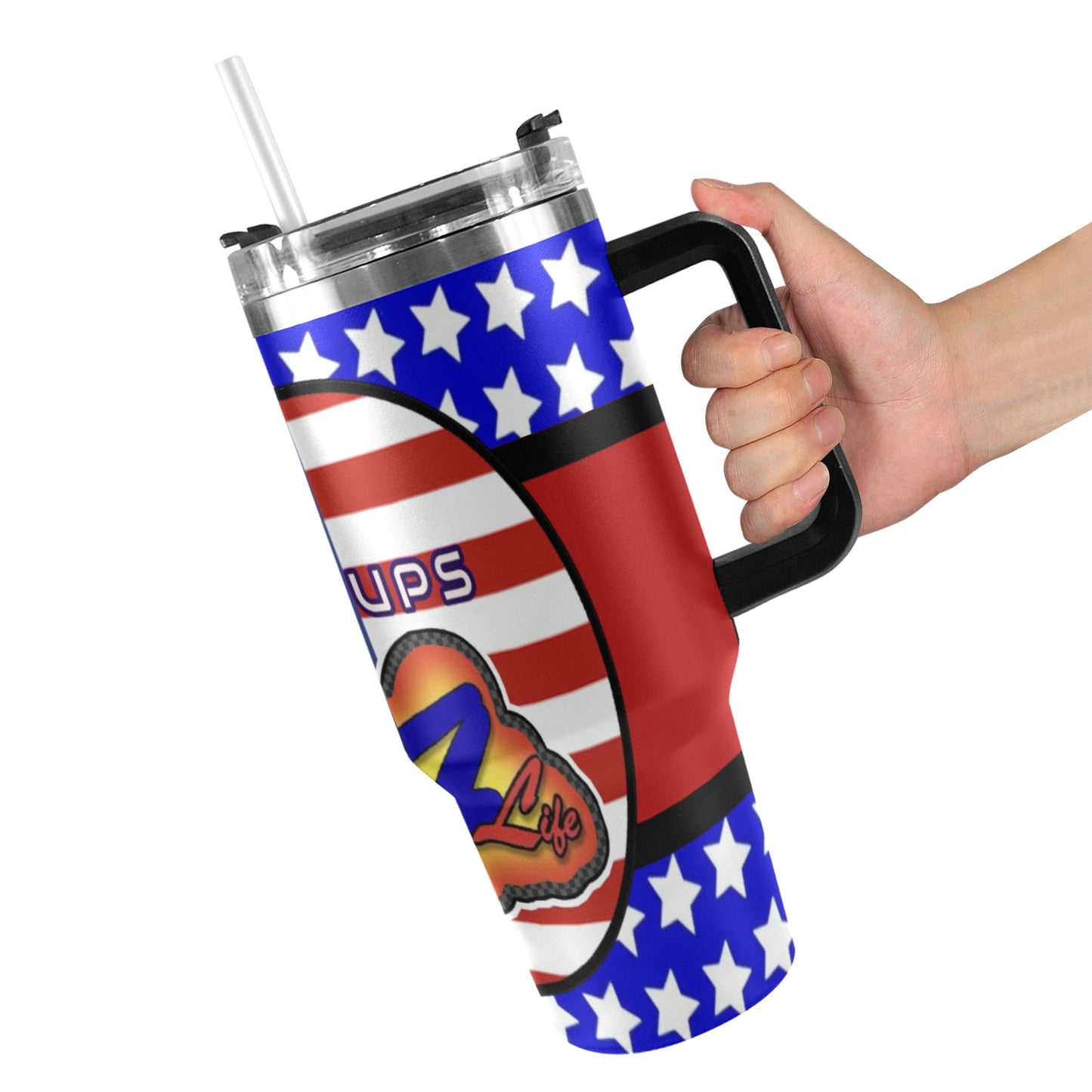 R4L USA Groups 40oz Stainless Steel Stanley Mug 40oz Tumbler with Black Handle