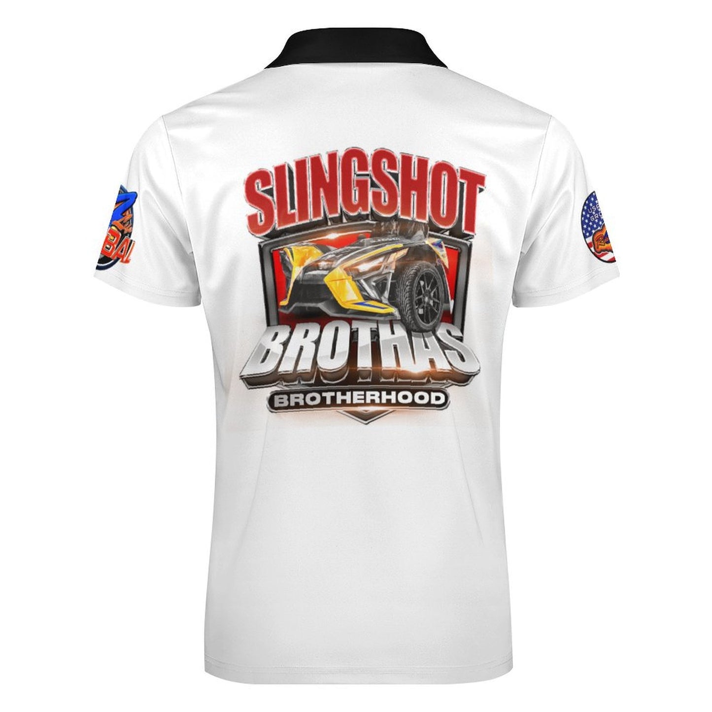 R4L Short-Sleeve Zip Polo Shirt - Wht