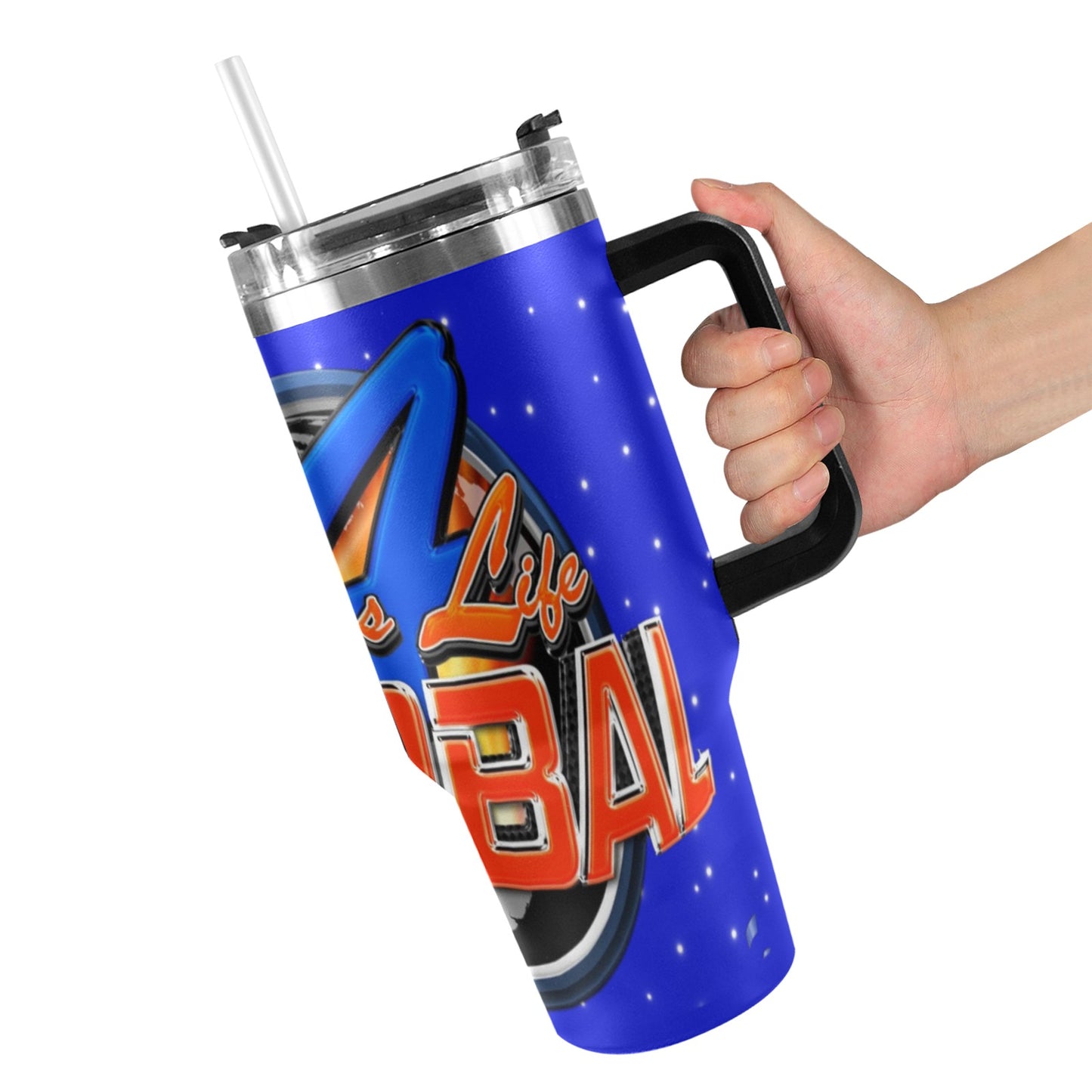 R4L Global 40oz Stainless Steel Stanley Mug 40oz Tumbler with Black Handle
